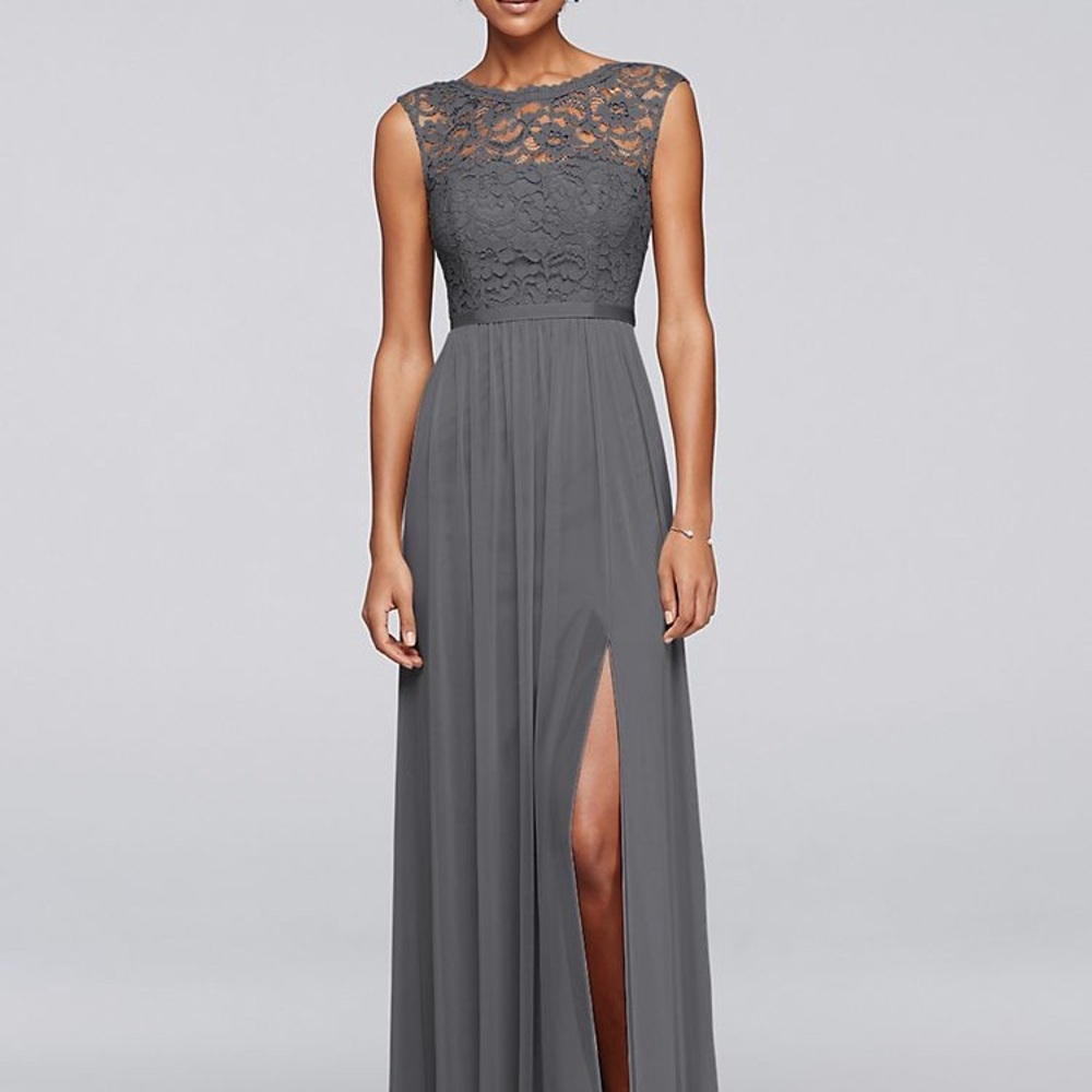 Grey Bridesmaid Dress David’s Bridal - Picture 4 of 5